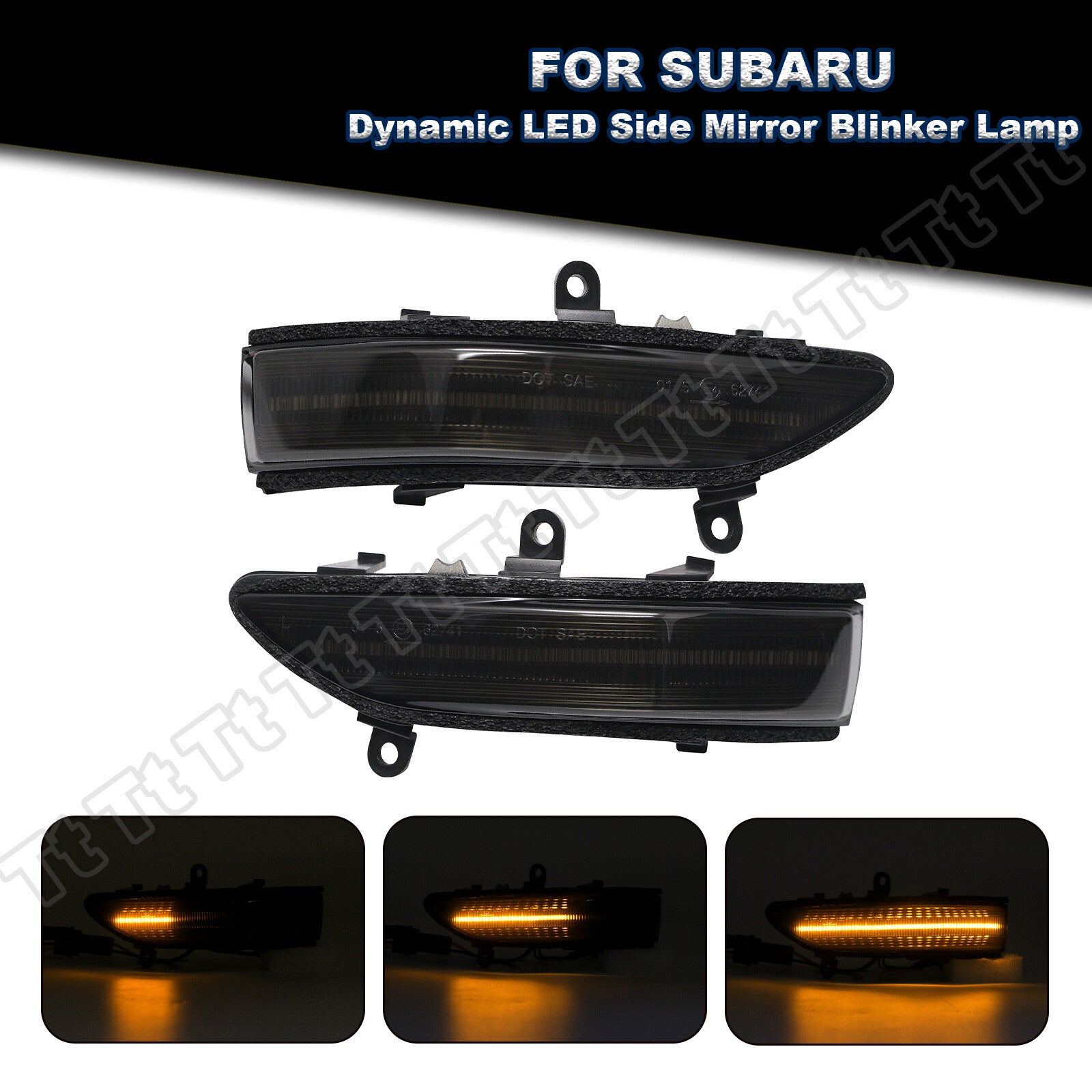 Two sequential side mirror indicator lights are applicable to 08-14 for Subaru Impreza WRX STI Forester.