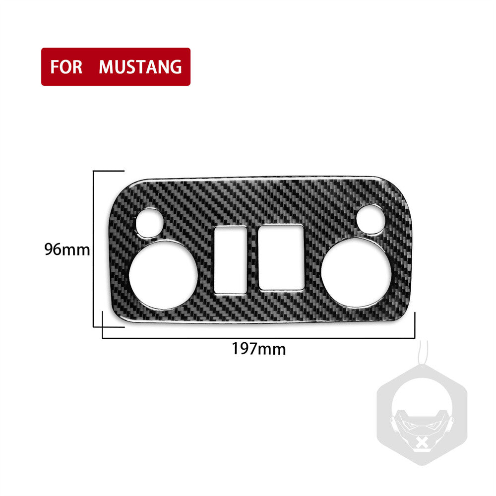Carbon Fiber Front Reading Light Lamp Panel Cover Fit for Ford for Mustang 1996-2003