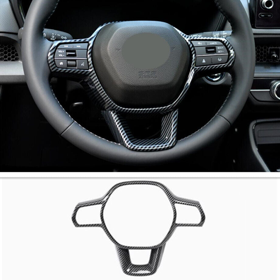 for Honda CR-V 2023-2024 Carbon Fiber Car Steering Wheel Frame Trim Decor Cover