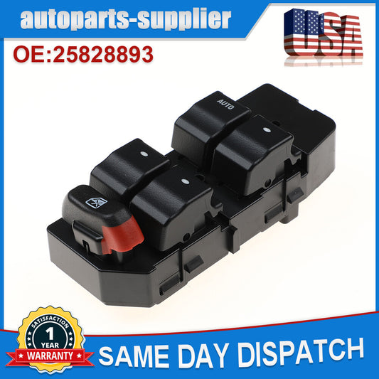 Master Window Switch Driver Side for Chevrolet Impala 3.5L to 3.9L, 3.6L, 5.3L, and other models (09-13).