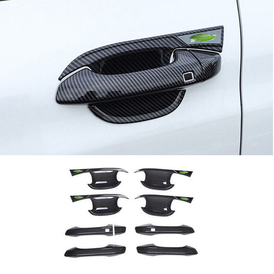 for Kia K5 2021-2023 Carbon Fiber Door Handle Cover+Bowl Cup Combo Molding Trim