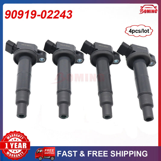 4 Ignition Coils 90919-02243 for Toyota for Camry , Rav4, Highlander, and for Lexus 2001-2015