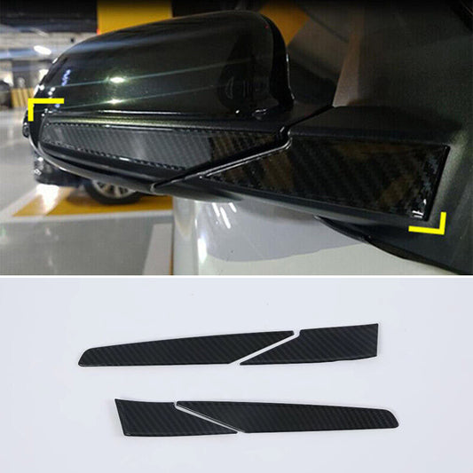 for Hyundai Kona 2018-2022 Carbon Fiber Car Rear View Mirror Strip Cover Trim 4x