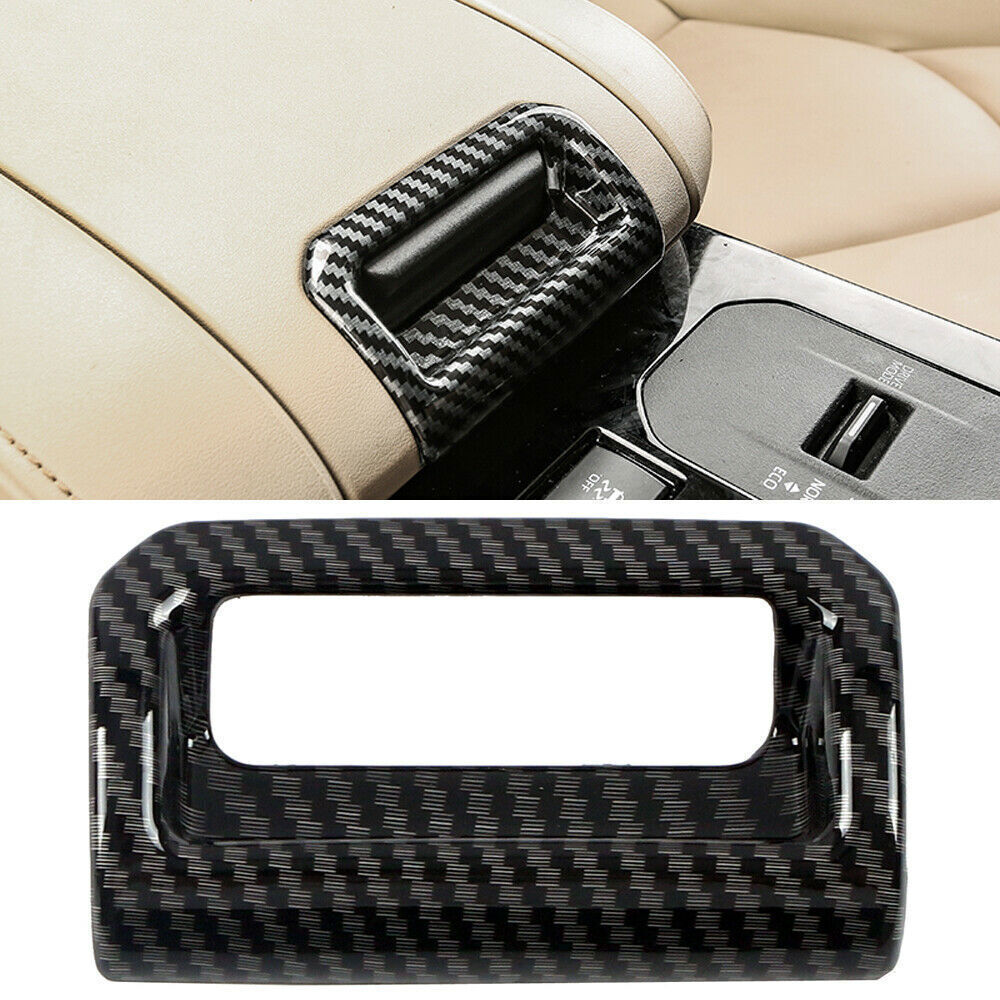 ABS Carbon Fiber Inner Center Armrest Handle Cover for Toyota Highlander 2020-22