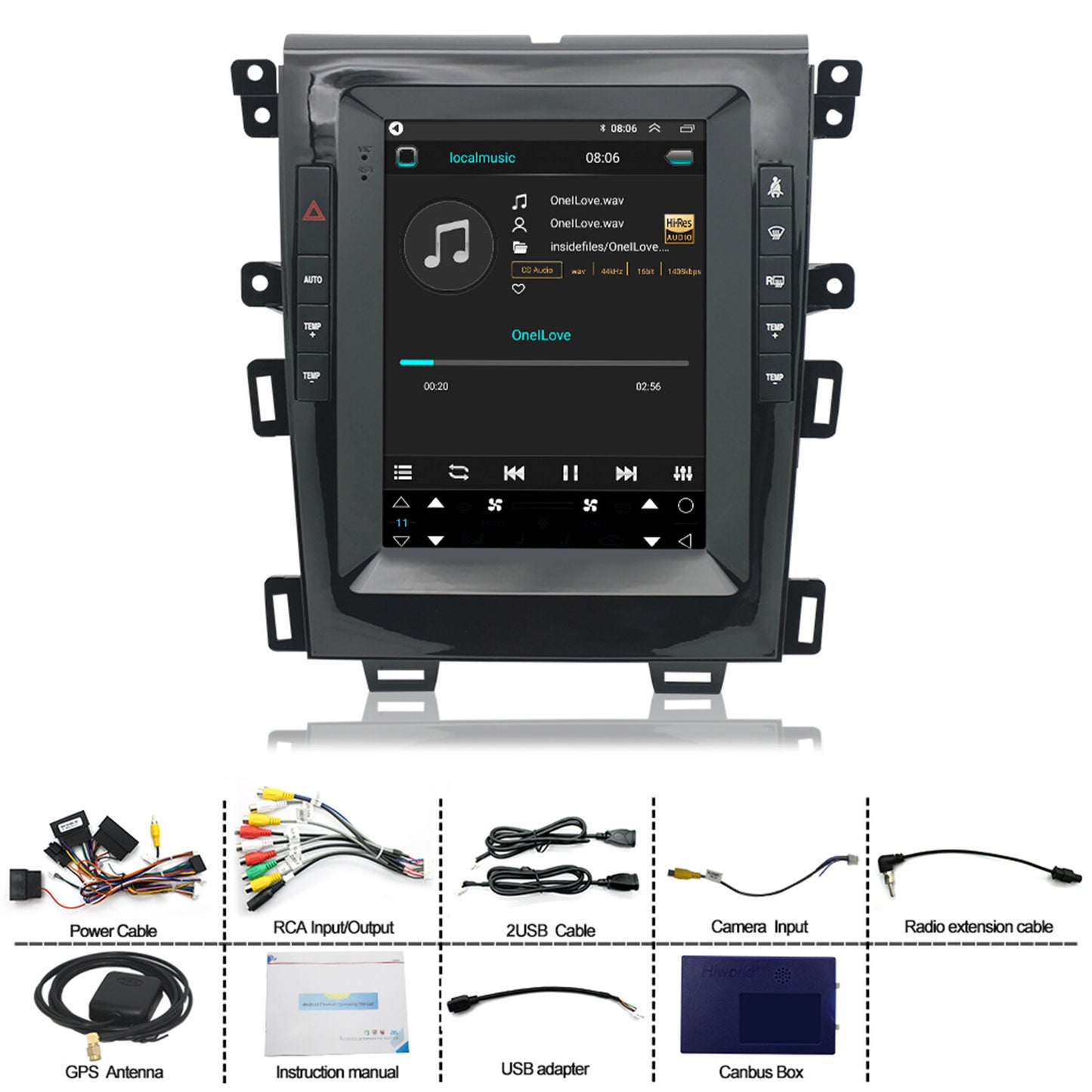 Car Stereo Radio for Ford Edge 2010-2015 9.7 Android 12 WIFI USB Wired Carplay