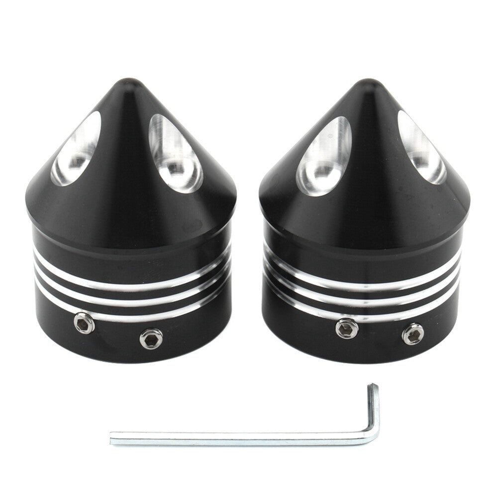 Front Wheel Axle Nut Covers Cap Fits for Harley Touring Road Glide Dyna Softail