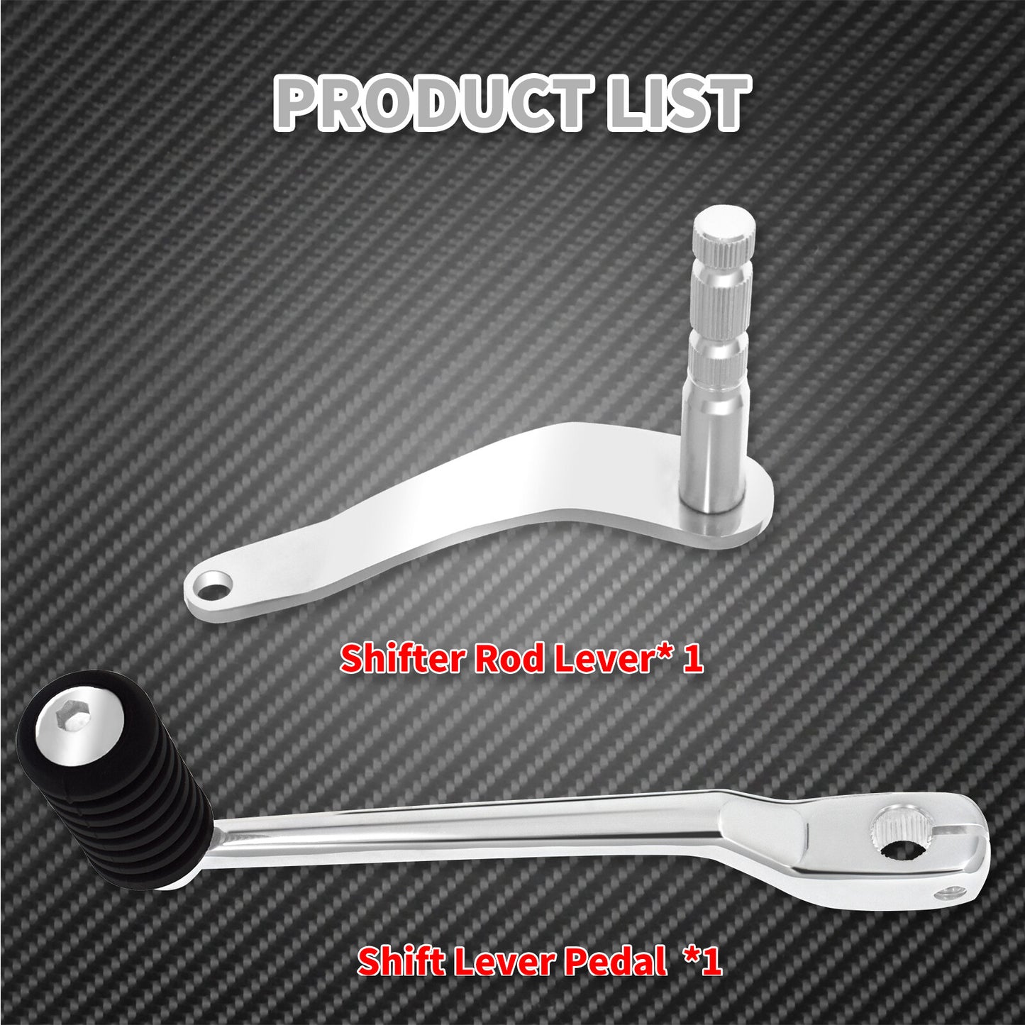Chrome Gear Shifter Shift Rod Lever Arm Set Fit for Harley Solftail FL 2018-2022