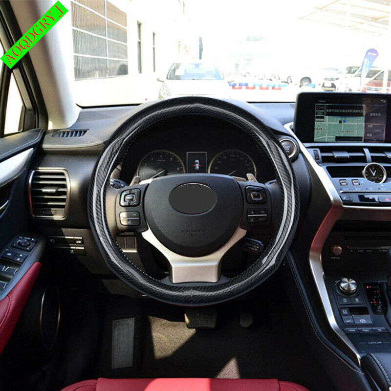 for LEXUS NX RX for ES IS UX CT LX LS Carbon look Rubber Steering Wheel Cover Trim