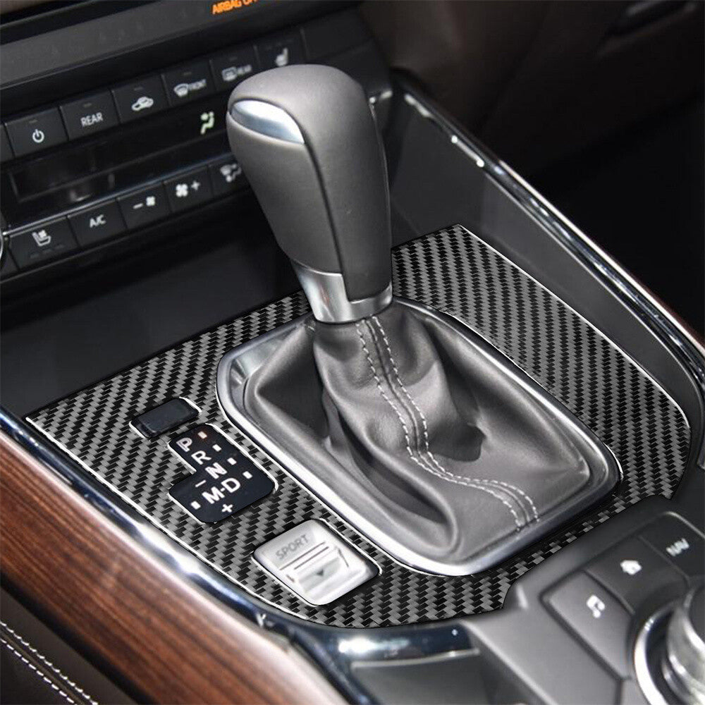 Carbon Fiber Central Control Gear Shift Panel Cover for Mazda CX-9 2016-2022 LHD