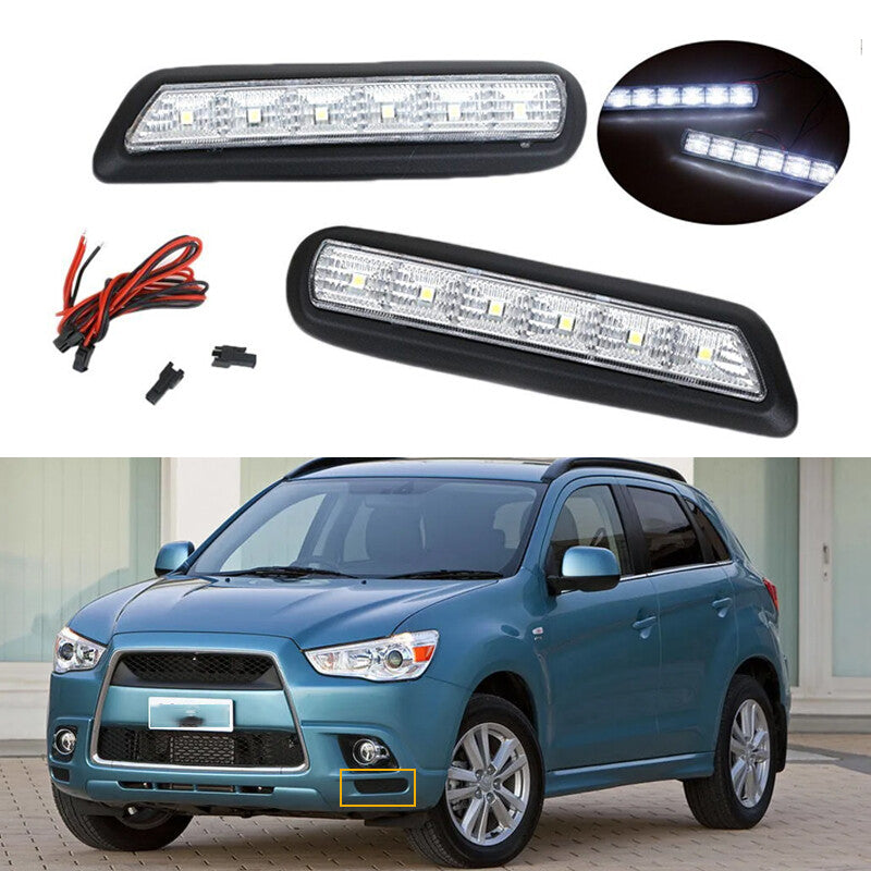 Pair For 2010-2012 for Mitsubishi Outlander Sport Asx DRL Daytime Running Lights