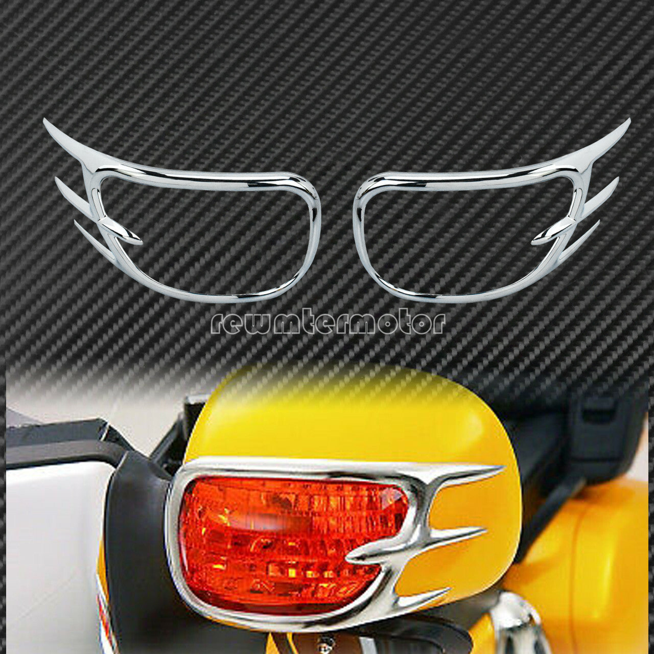 Chrome Front Turn Signal Lights Decoration Trims Fit For Goldwing GL1800 Audio