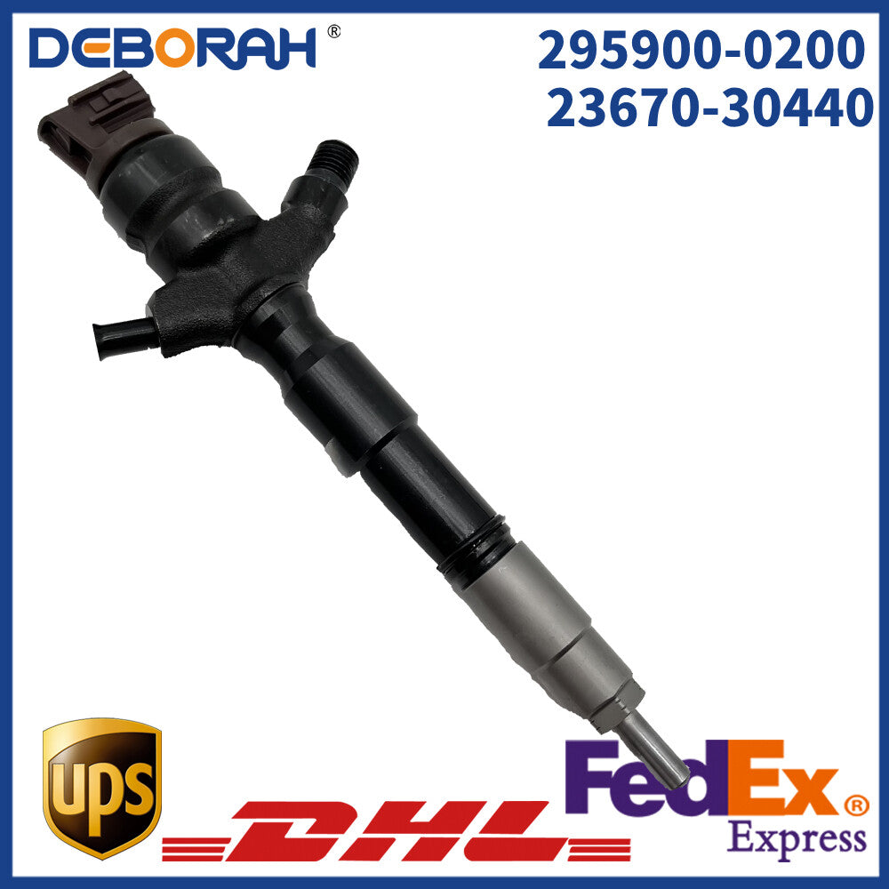 New Fuel Injector 295900-0200 23670-30440 for Toyota Diesel Engine 1KD-FTV D-4D
