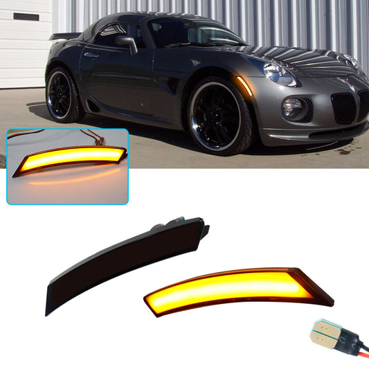 Smoked amber LED front marker light for 06-10 for Pontiac Solstice for Saturn Sky