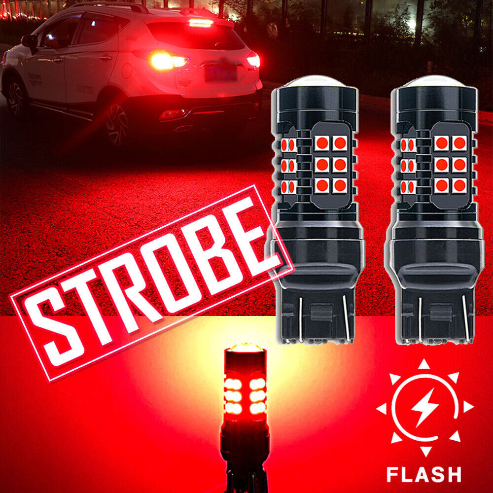 Red Strobe/Flashing Blinking LED Lamp for Honda for Civic Accord Brake Tail Light