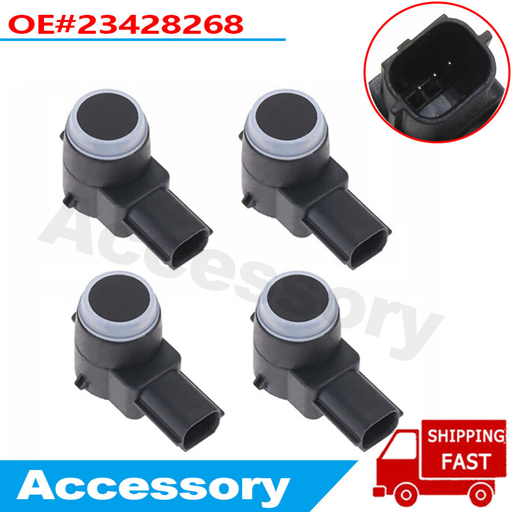 4 Parking Assist Sensors 23428268 14-19 for Silverado, for Chevrolet , for Cadillac , for Buick , and GM vehicles.