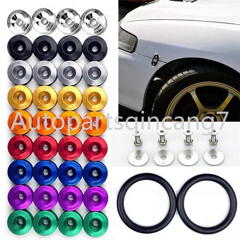 Quick Release Fasteners For Car Bumpers Trunk Fender Hatch Lids Kit Set