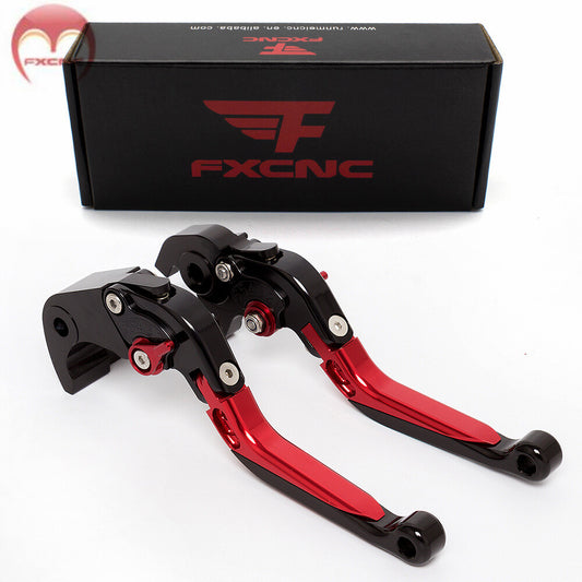 Folding Extended Brake Clutch Lever for TUONO V4R/Factory 2011-2016 Black