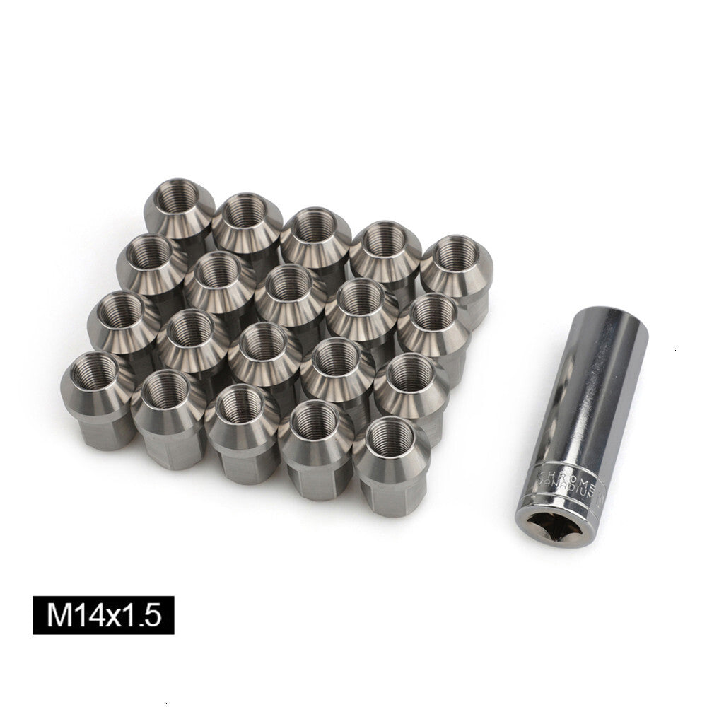24PCS 35mm Stainless Steel Wheel Nuts Lug Nuts Hex 19mm M141.5 High strength
