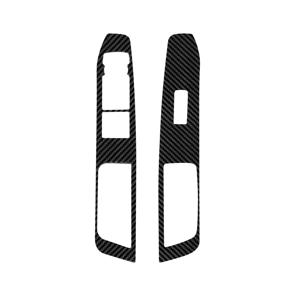2X Carbon Fiber Front Lift Switch Panel Cover Trim for Ford Explorer 2020-2023