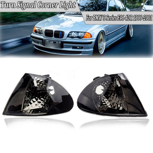 2-piece turn signal corner light (right light + left light) for BMW 3 Series E46 Sedan 1999-2001