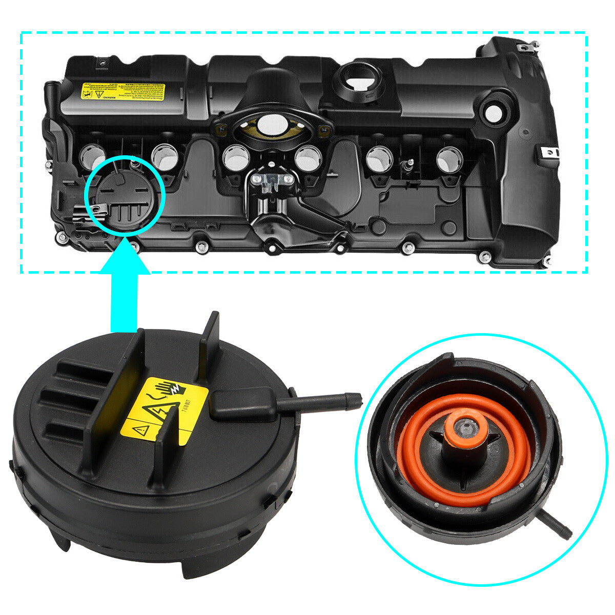 NEW PCV Engine Valve N51/N52 Cover for BMW E82 E90 E70 Z4 X3 X5 128i 328i 528i