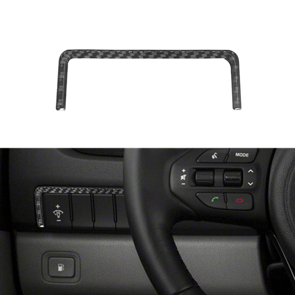 Carbon Fiber Front Dimming Lights Button Trim Cover for KIA Sedona 2015-2016