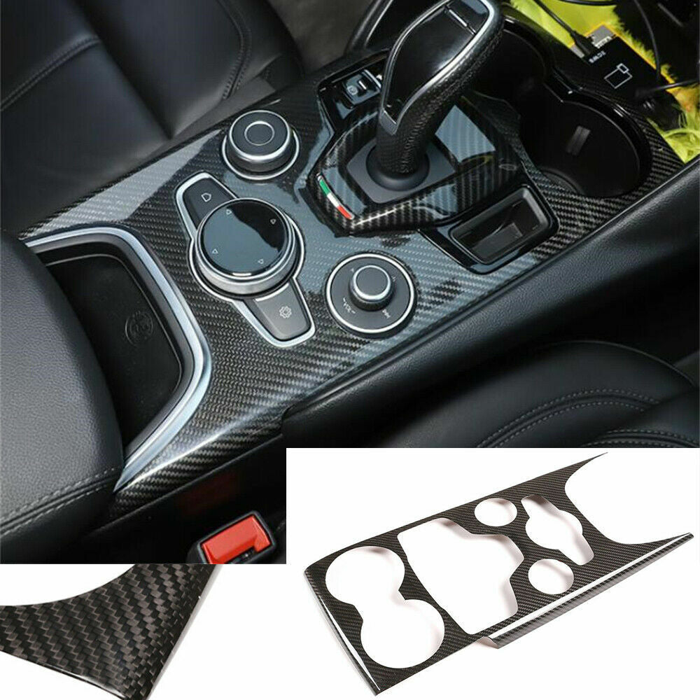 Genuine carbon fiber gear shift cover for Alfa Romeo Giulia 2020-22