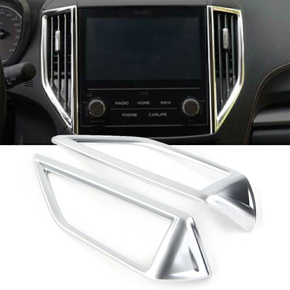 Front Middle Air Vent Cover Trim Fit for Subaru Forester 2019-2022 21 Matte Silver