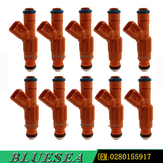 0280155917 Set of 10 Fuel Injectors for Ford F250 F350 F450 F550 6.8L V10