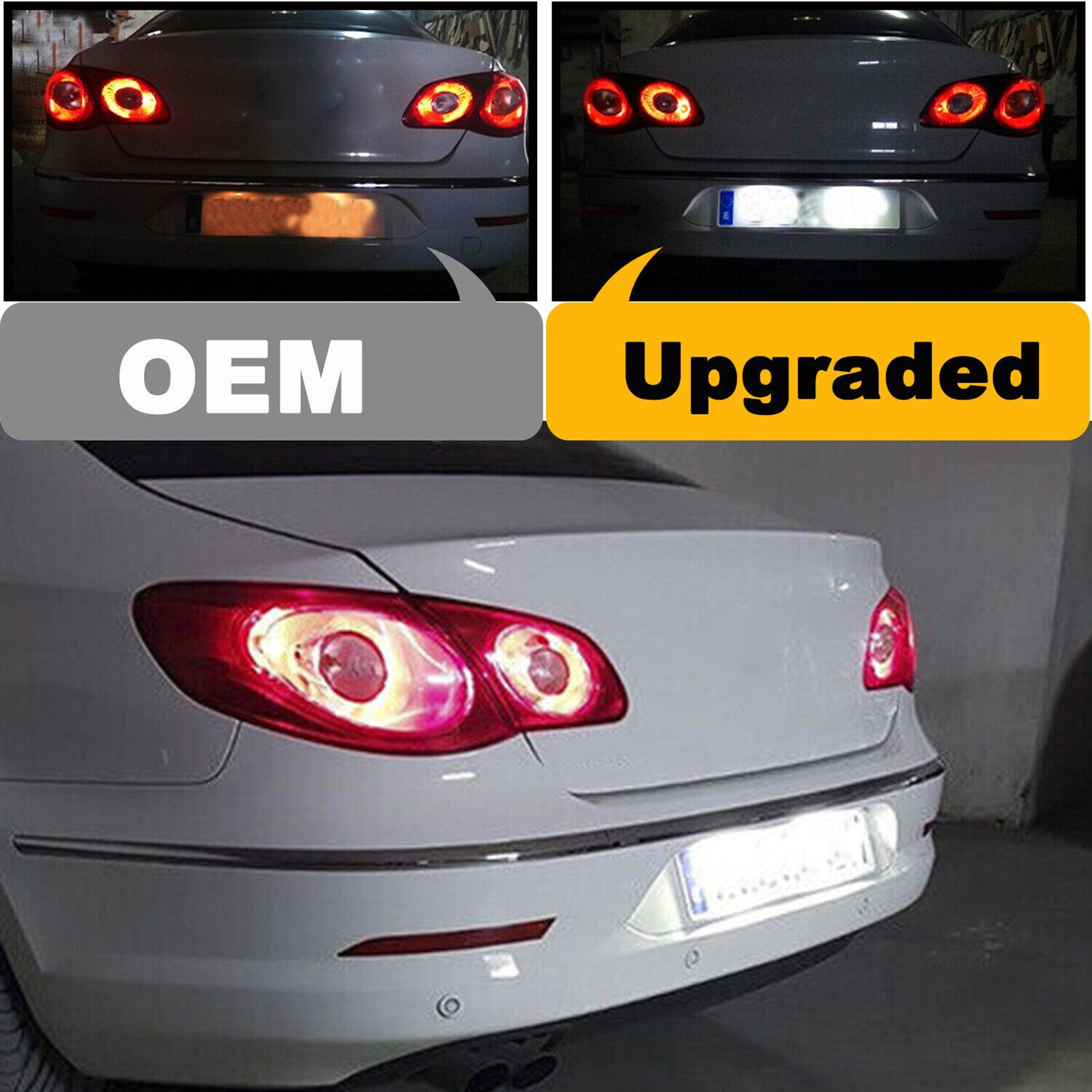 for VW for Golf MK4 MK5 MK6 MK7 for Passat B7 LED Rear License Number Plate Light Lamp