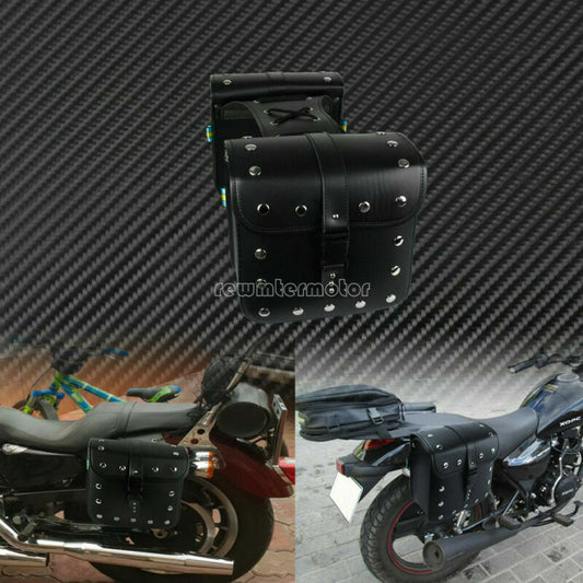 Motorcycle Saddle Bag Bike Side Storage Fork Tool Luggage Fit for Harley XL1200
