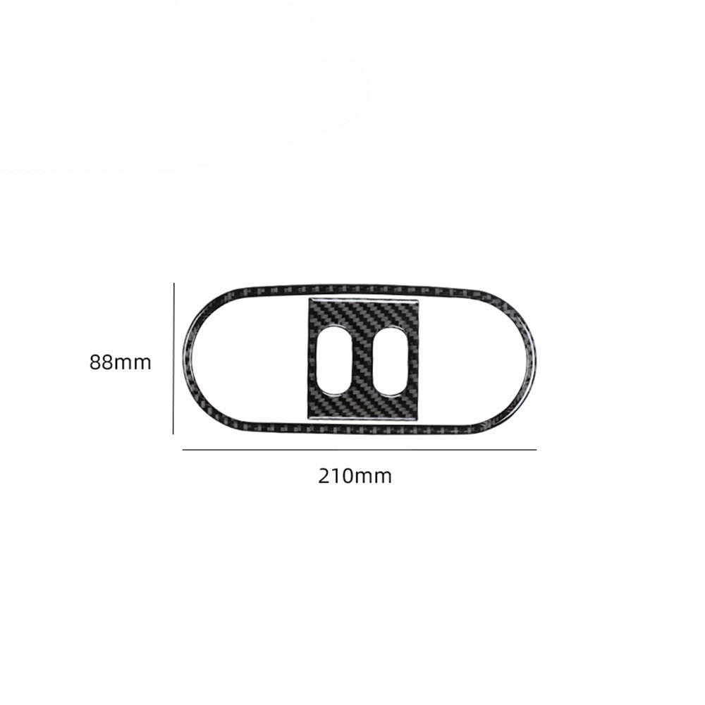 Carbon Fiber Overhead Reading Light Panel Trim Cover for Ford F150 2004-2008