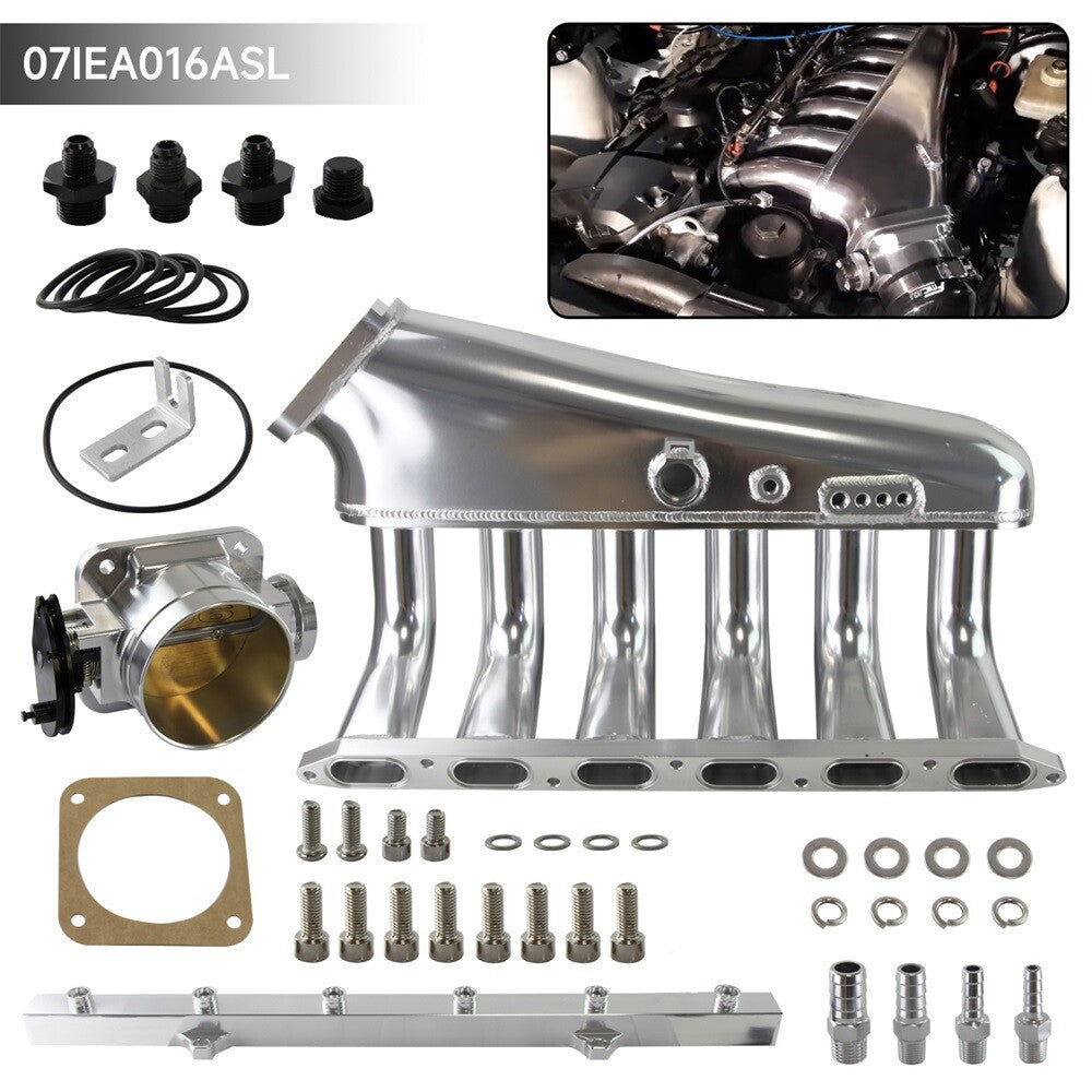 Billet Intake Manifold w/ Fuel Rail kit+Throttle Body for BMW 325i 328i M3 Z3 M50 SL