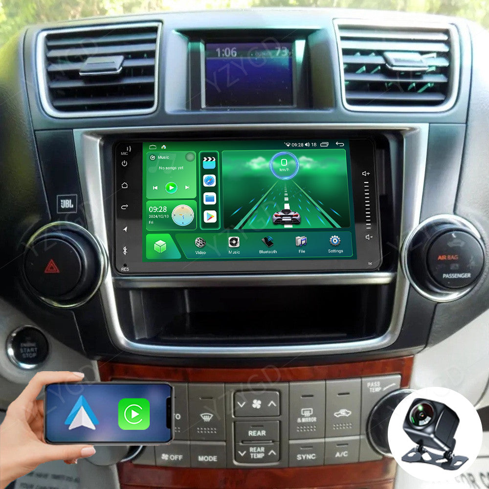 for Toyota Highlander 2008-2013 7 Apple Carplay Car Radio Stereo GPS DSP Screen