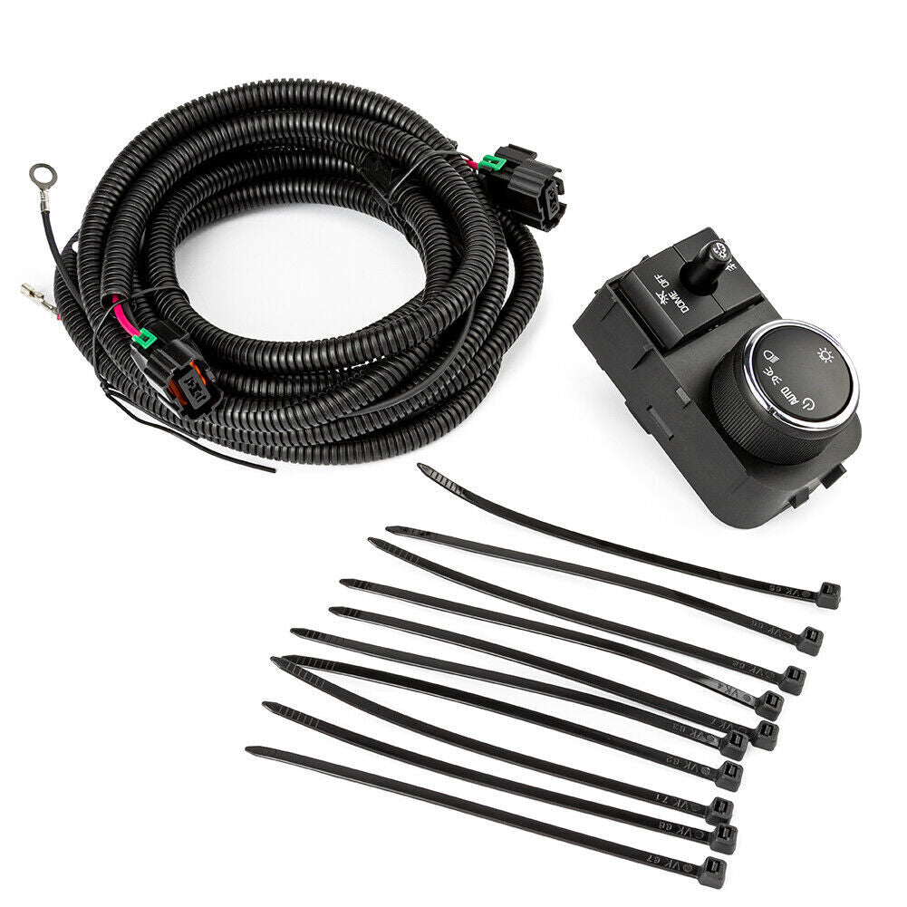 Fog Light Wiring Harness W/ Switch for Chevy 2007-14 Silverado 07-13 for GMC for Sierra