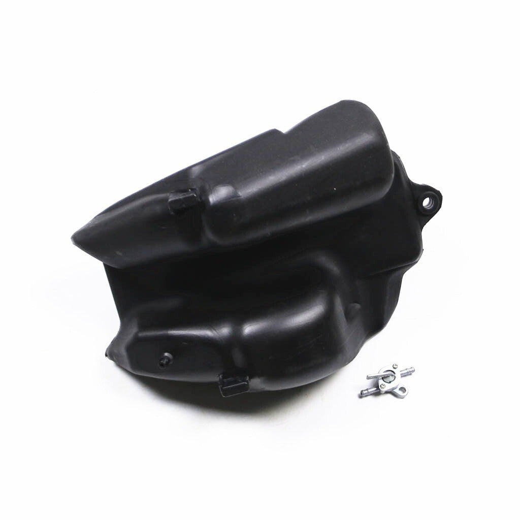 Plastic mudguard, fuel tank, and for seat graphics suitable for Kawasaki KX65, KLX110, and RM65 off-road bicycles.