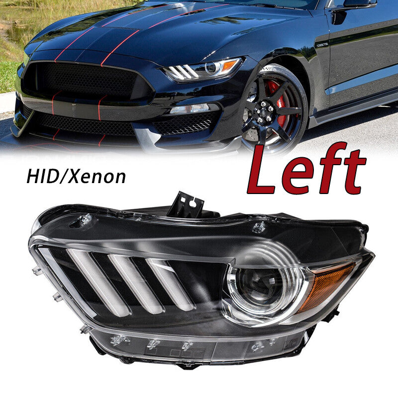 2015-2017 for Ford for Mustang LED tube HID/xenon projector left headlight