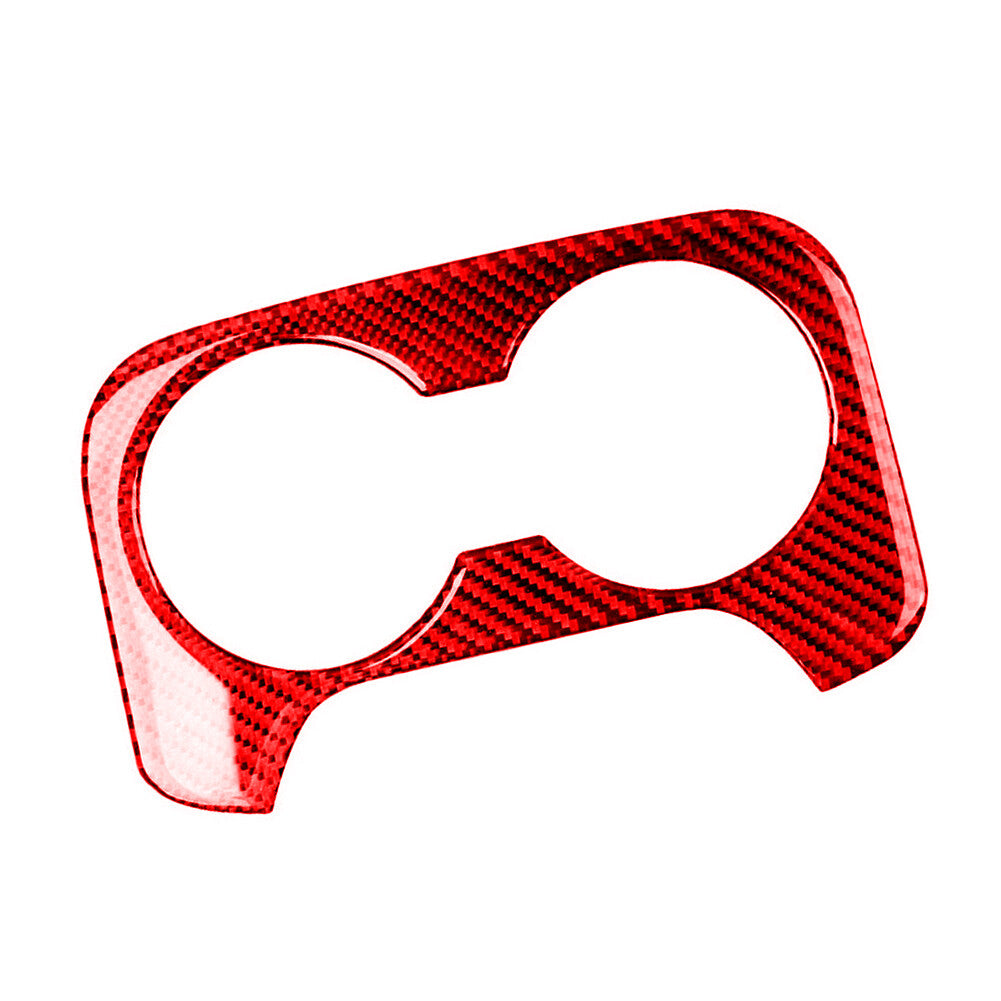 Red Carbon Fiber Interior Rear Cup Holder Cover Trim for Mazda CX-9 2016-2022