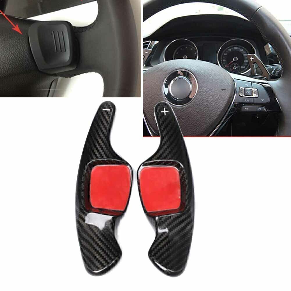 Carbon Fiber Steering Wheel Shift Paddle Fit for VW for Tiguan for Golf 7 MK7 for Passat B8 BLK