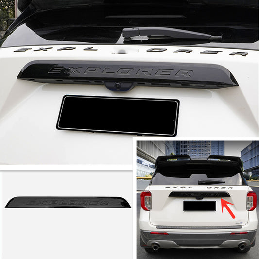 1X Rear Door Trunk Lid Tailgate Strip Trim Gloss Black for Ford Explorer 2020-24