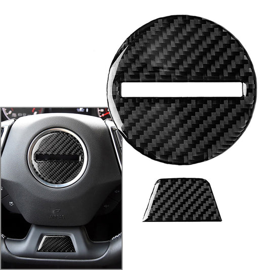 Lenkradabdeckung Trim f¨¹r for Chevrolet Camaro 2016-2021 Kohlefaser Auto 2St