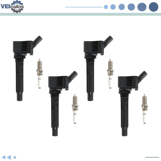 4Pcs Ignition Coils + Iridium Spark Plug for Audi A3 Q5 Q7 S3 for Volkswagen for Jetta