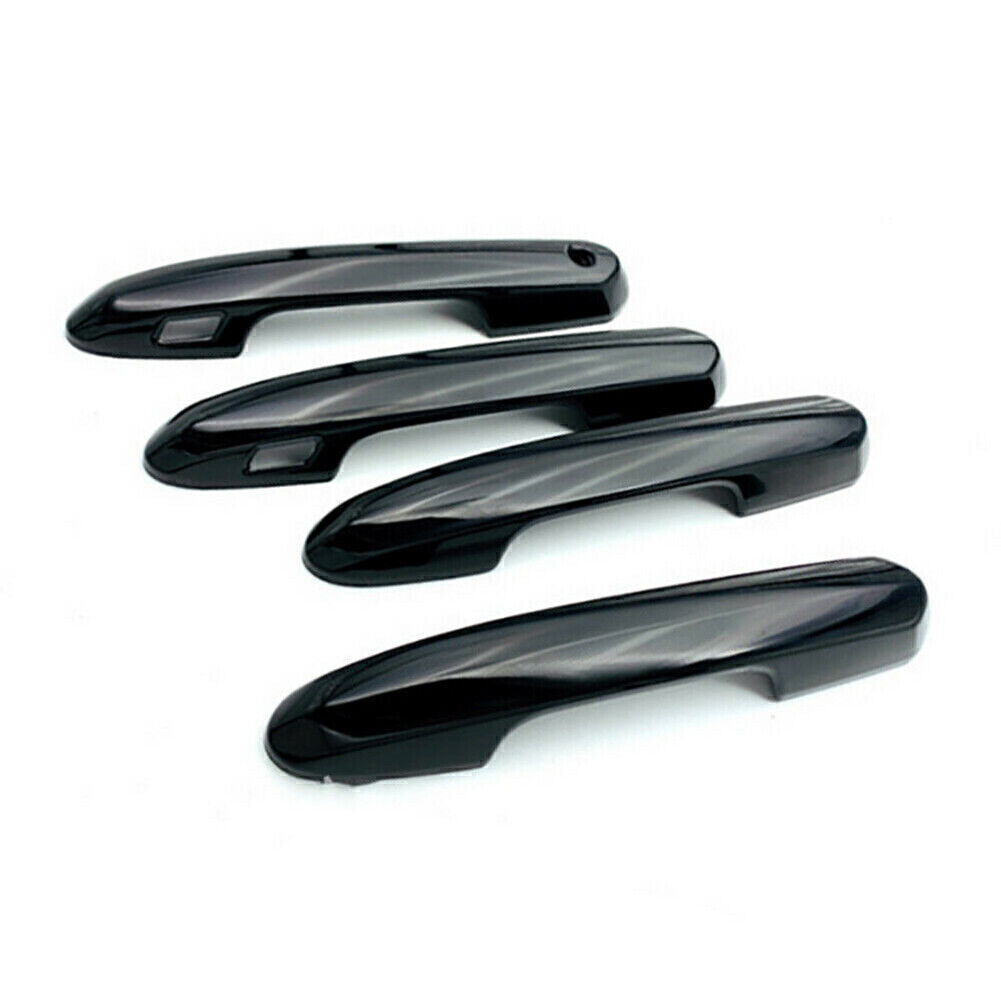 Door Side Handles Cover Trim Set Decor Gloss Black Fit for Toyota RAV4 2019 2020 Car