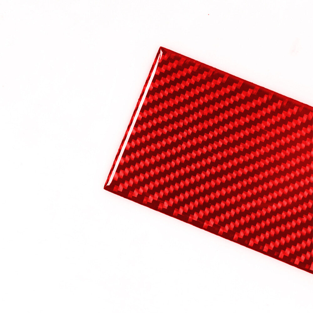 Red Carbon Fiber Multimedia Knob Button Cover Trim for Toyota Supra A90 2019-22