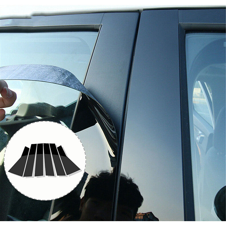 for Kia Optima 2016-2020 6pcs Black Pillar Posts Set Door Trim Piano Cover Kit