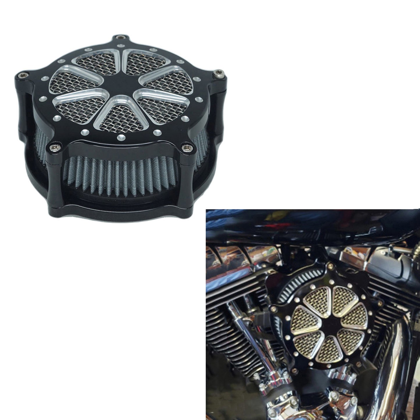 for Harley Touring Road King Street Glide 2008-2016 Air Cleaner Intake Filter US