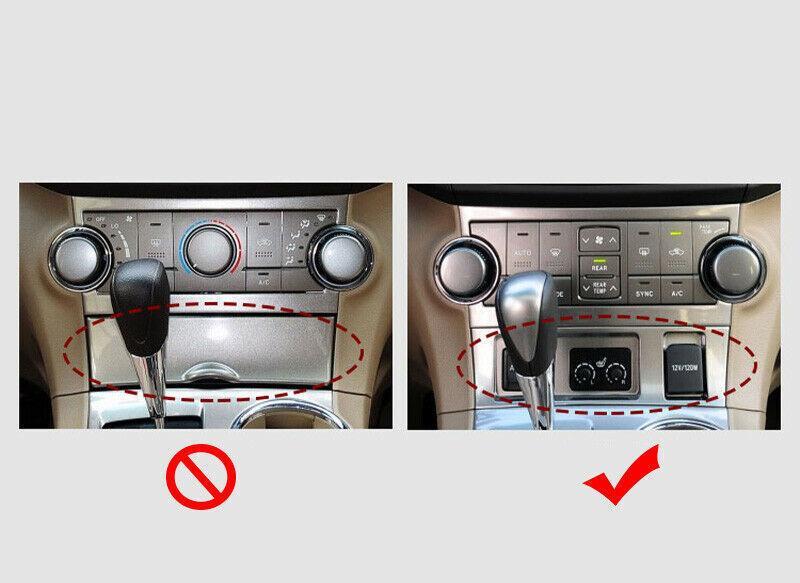 for Toyota 2008-2013 Highlander Black Wood Central Console Gear Shift Cover Trim