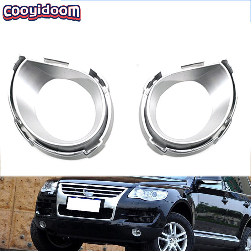 1. Dual fog light frame cover trimmer for Volkswagen Touareg 2008-2010