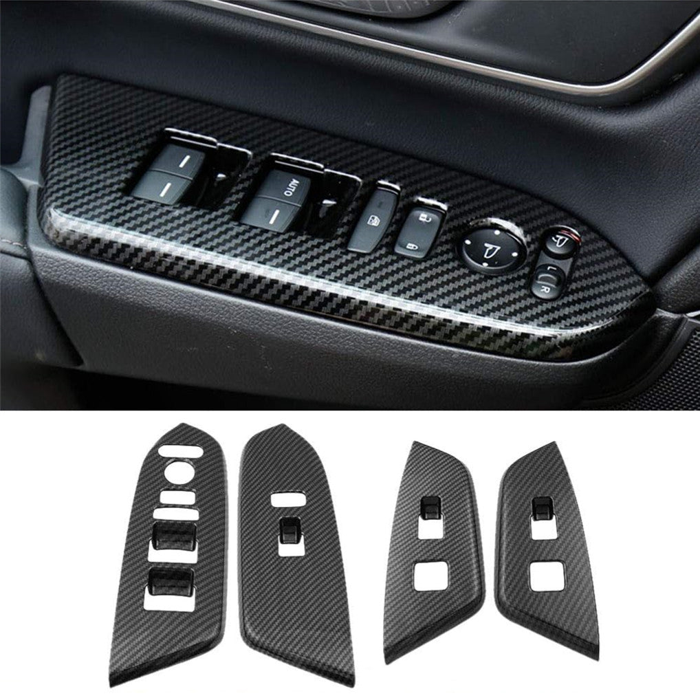 for Honda CRV CR-V 2017-2021 Carbon Fiber Side Door Armrest Panel Trim Covers