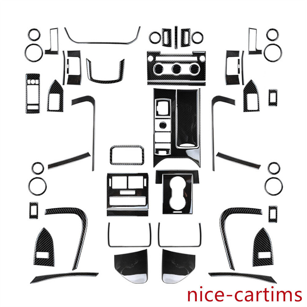 61Pcs Carbon Fiber Interior Full Set Trim Kit For LR for Range Rover Sport 2014-2017